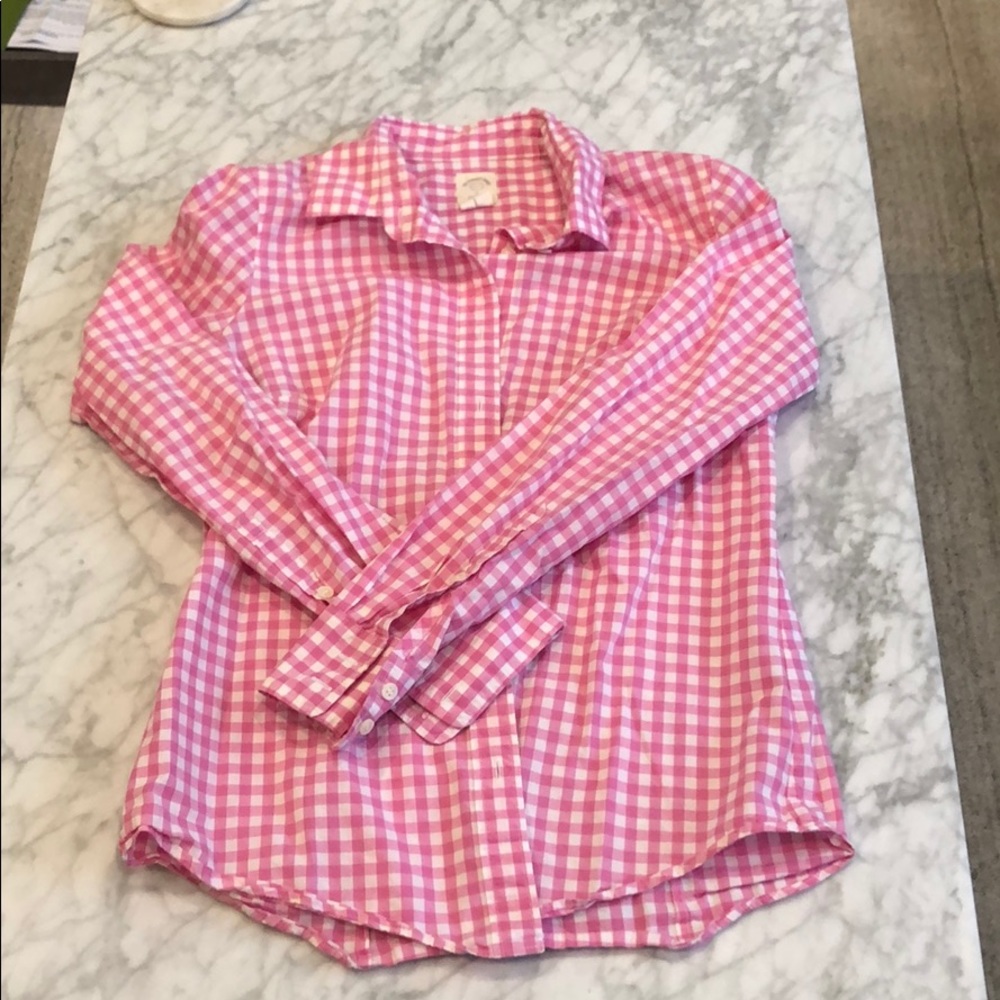 Pink Gingham J.Crew Button Down